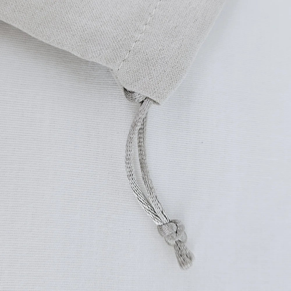 Kendra Scott Gray Drawstring Jewelry Pouches Set of 4 Gold Logo Dust Bags